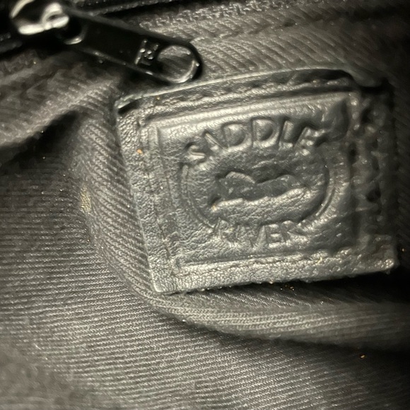 Vintage Saddle River Black Leather Handbag
Purse Knotted Shoulder Strap - Picture 10 of 13